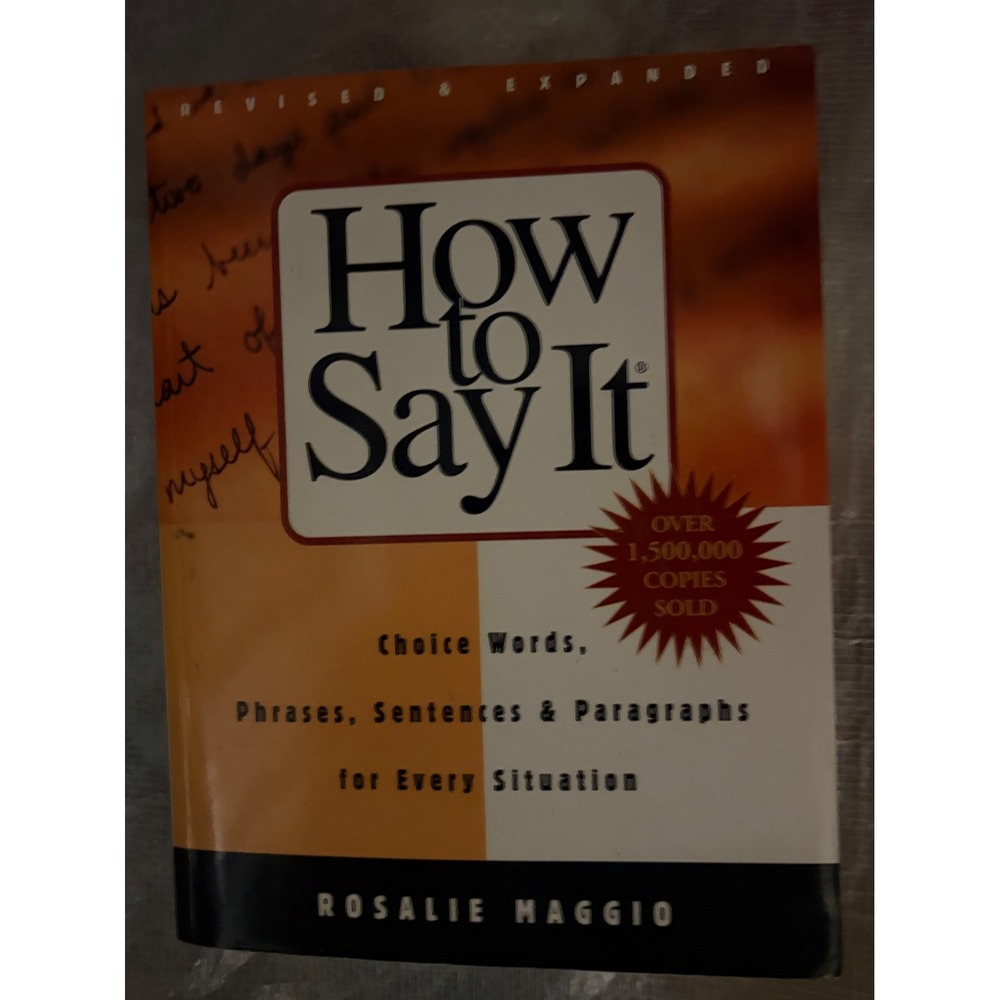How to Say It Rosalie Maggio Revised Expanded Edition Paperback Reference Book